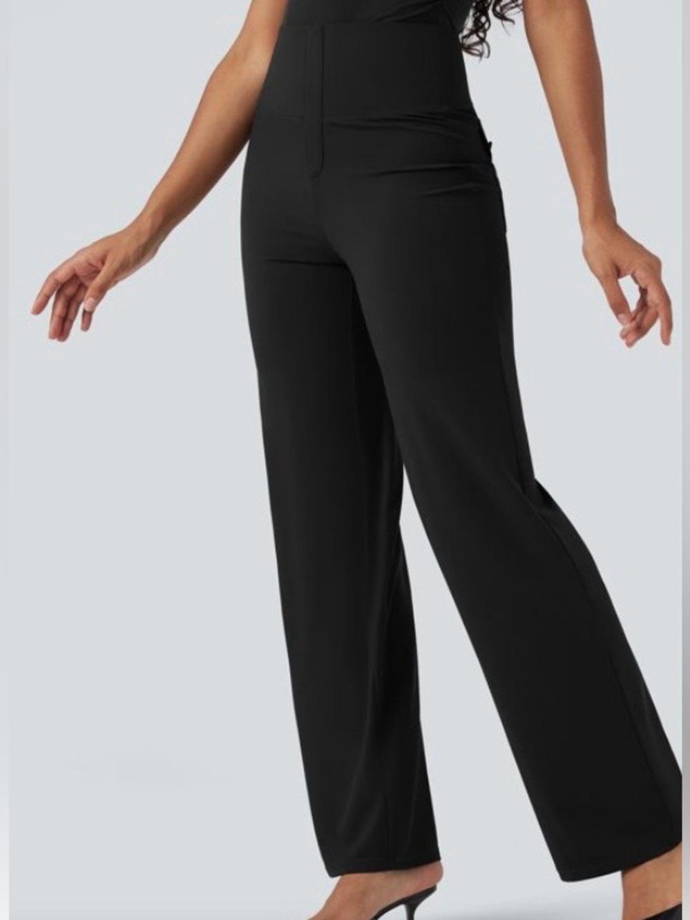XLARGE. HALARA ALL DAY TUMMY CONTROL STRAIGHT LEG PANTS - Picture 2 of 10